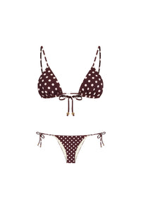 Lola Bikini Set Polka Dot Brown