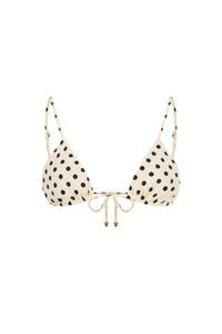 Lola Bikini Top Polka Dot Ecru