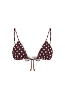 Lola Bikini Top Polka Dot Brown