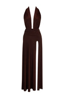 Helena Dress Dark Brown