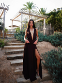 Helena Dress Dark Brown